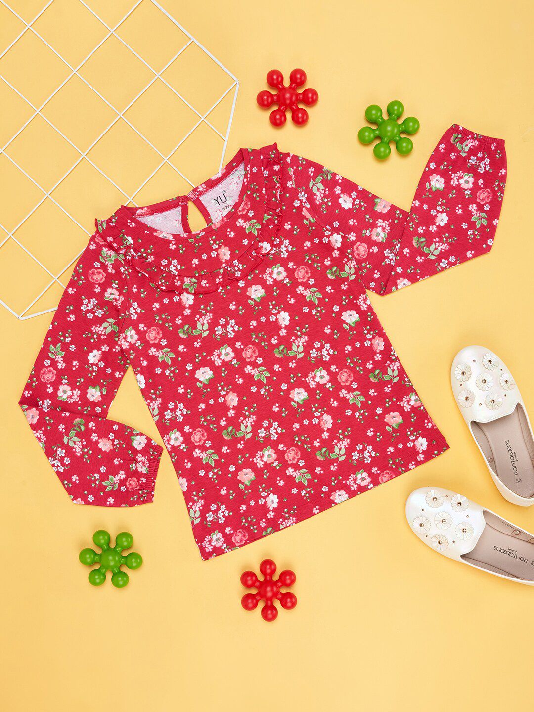 YU by Pantaloons Girls Floral Printed Round Neck Long Sleeves Regular Fit T-shirt-picture-25