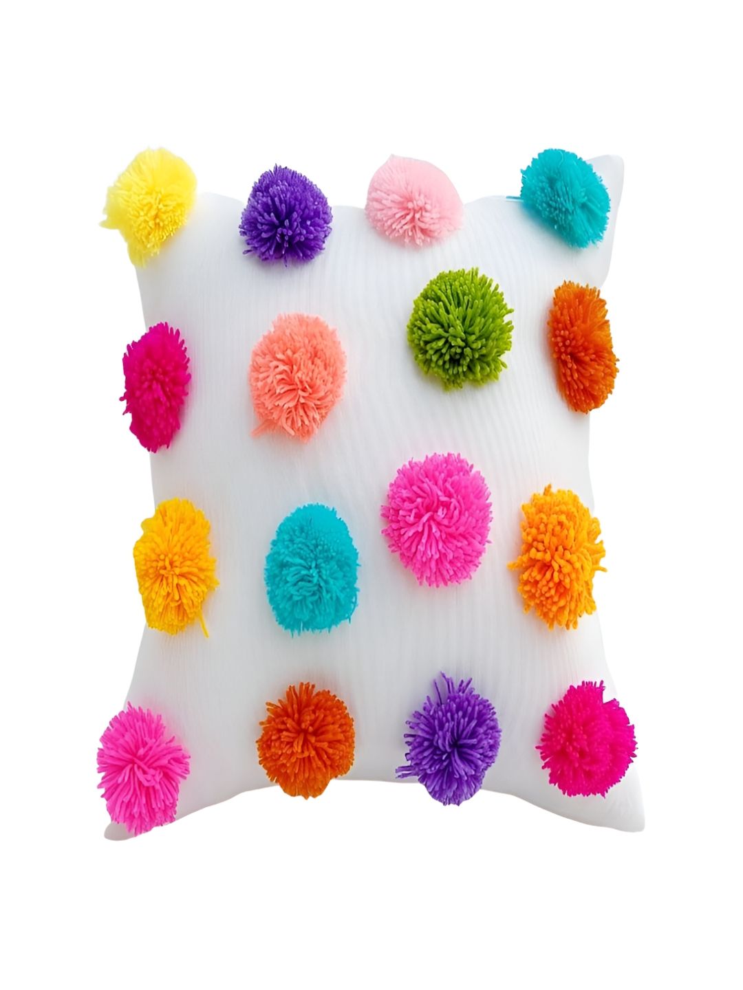 THROWPILLOW White & Orange Embroidered Square Cushion Cover-picture-51