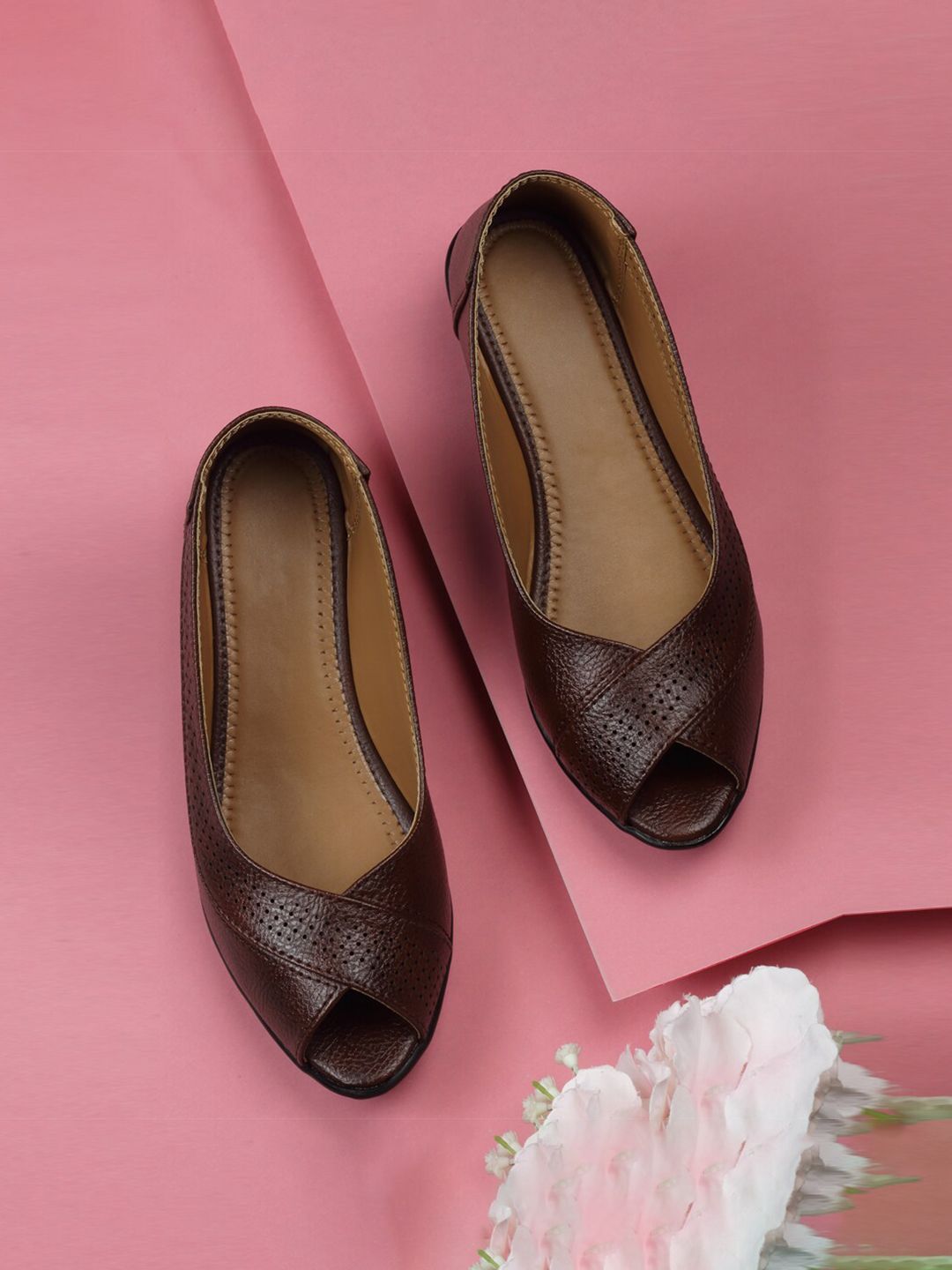 DEAS Textured Peep Toe Wedge Heels-picture-29