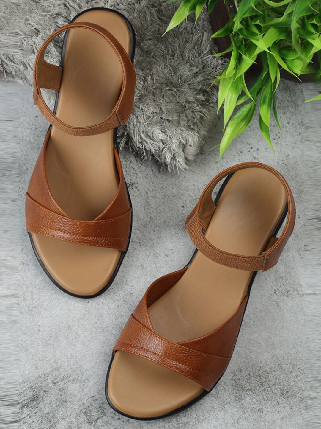 DEAS Textured Open Toe Flats-picture-28