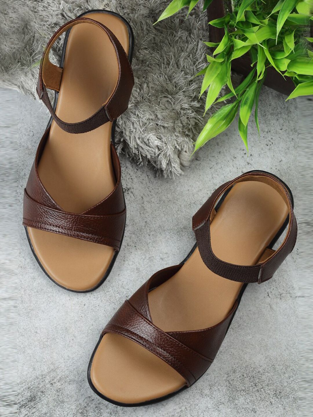 DEAS Textured Open Toe Flats-picture-24