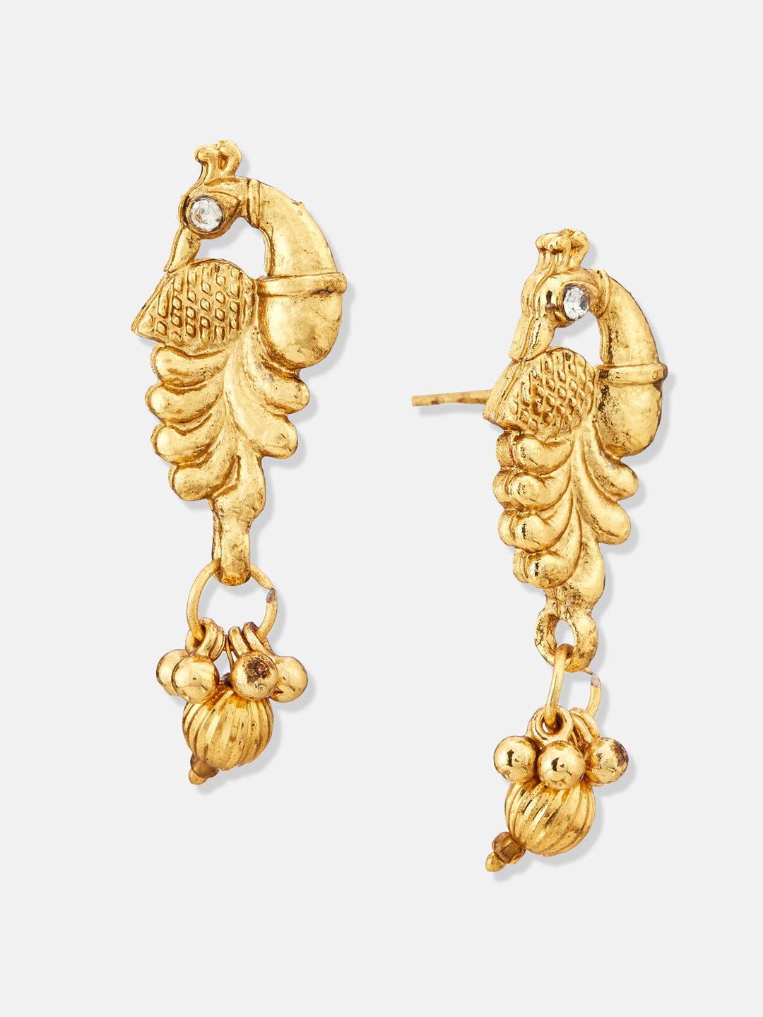 ATIBELLE Gold-Plated Stones Studded and Beaded Mangalsutra