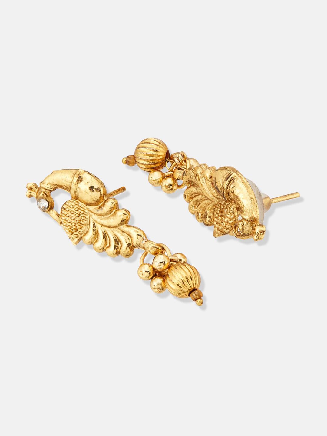 ATIBELLE Gold-Plated Stones Studded and Beaded Mangalsutra