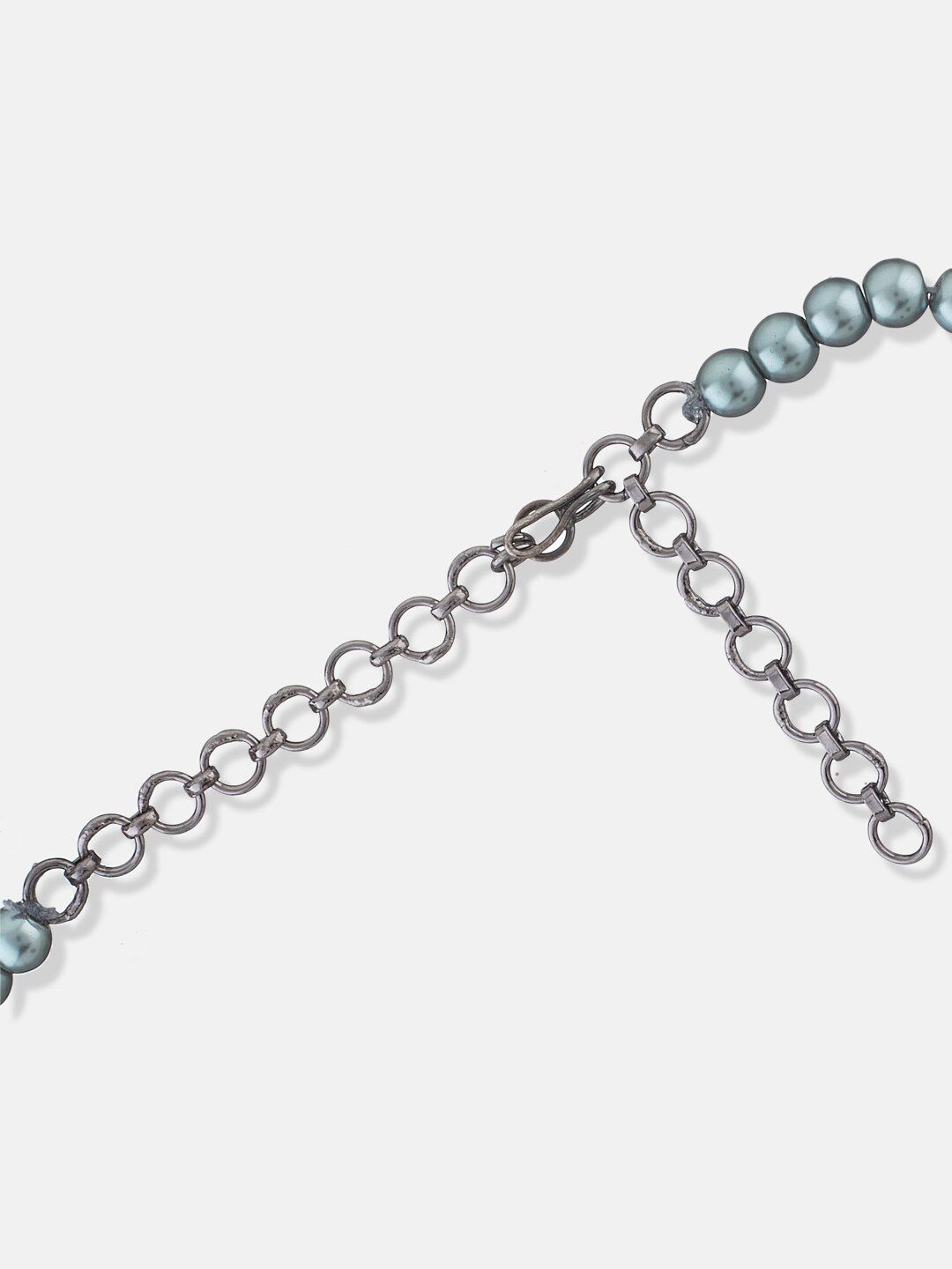 ATIBELLE Silver-Plated Kundan Necklace