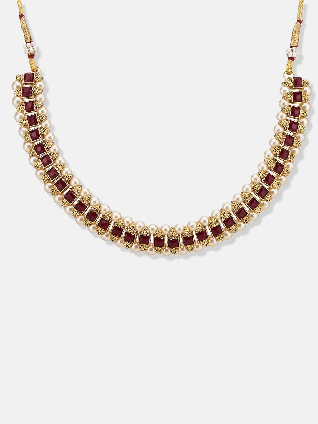 ATIBELLE Gold Plated Kundan Studded Jewellery Set