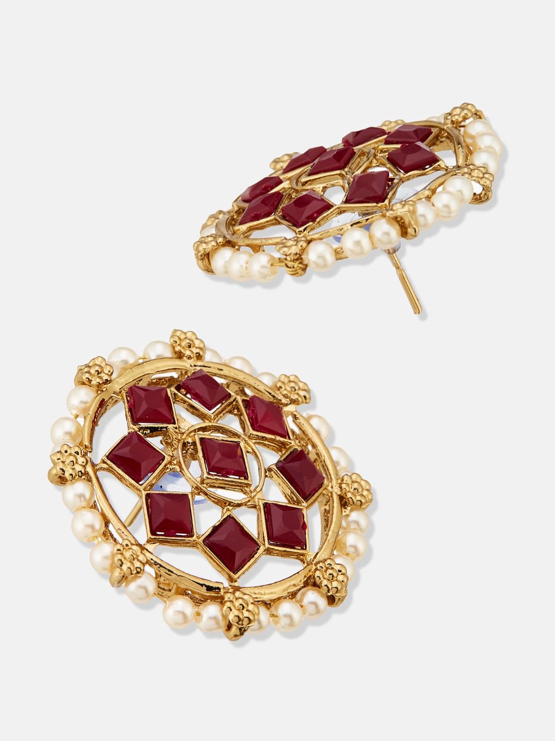 ATIBELLE Gold Plated Kundan Studded Jewellery Set