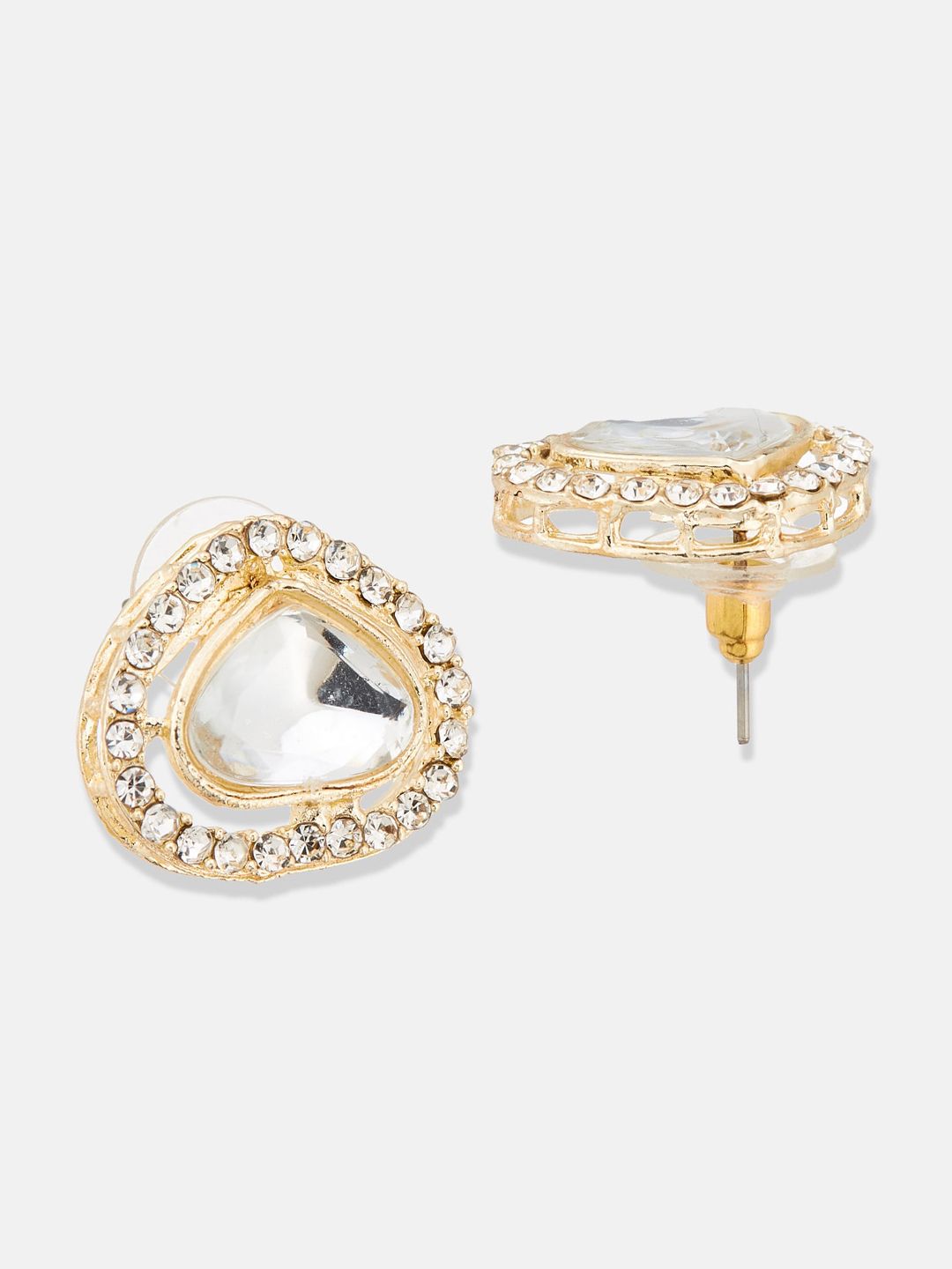 ATIBELLE Gold-Plated Kundan-Studded & Beaded Jewellery Set