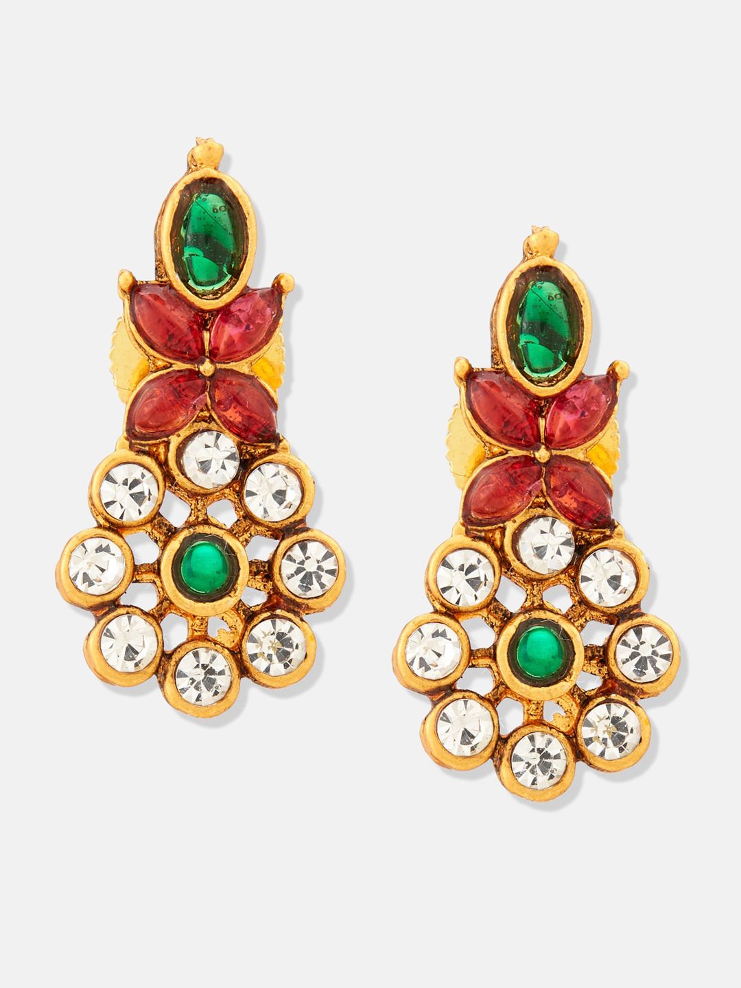 ATIBELLE Gold-Plated Stones-Studded Jewellery Set