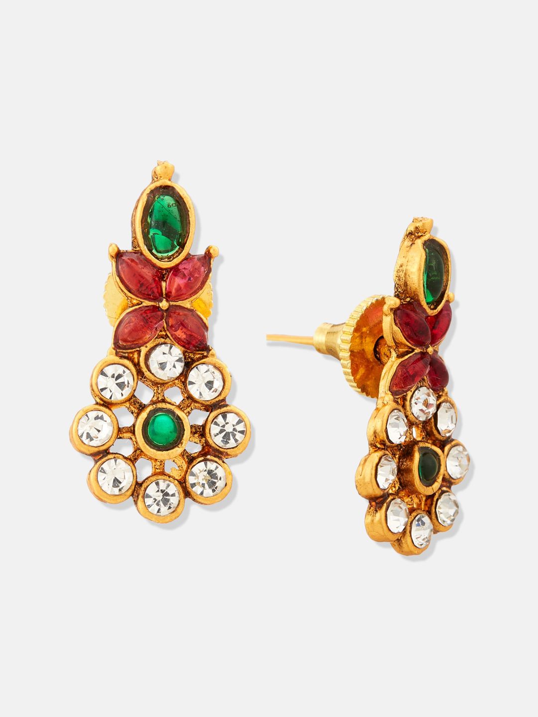 ATIBELLE Gold-Plated Stones-Studded Jewellery Set