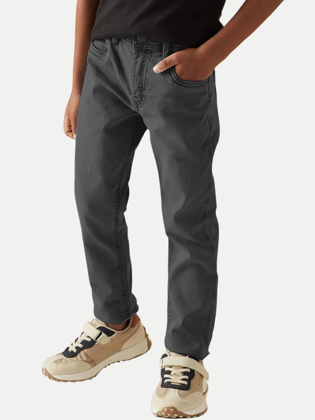 BAESD Boys Slim Fit Mid Rise Clean Look Cotton Jeans-picture-11