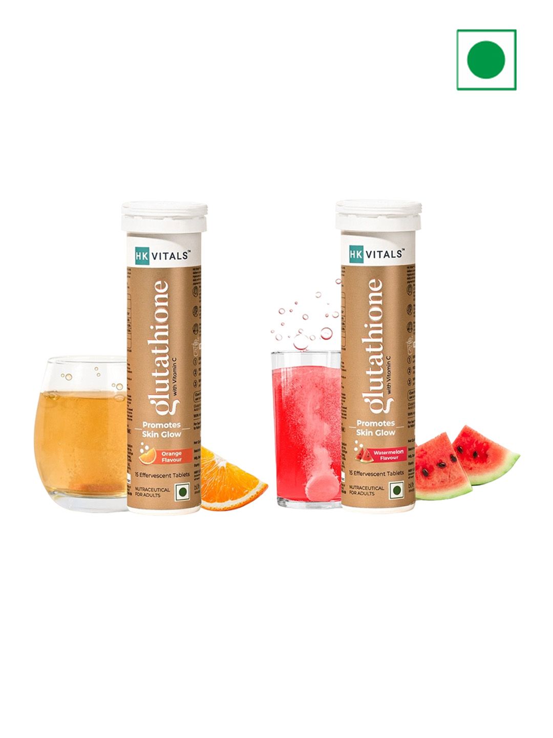 HK VITALS Set Of 2 Glutathione Tablets - 15 Tablets Each - Orange & Watermelon Flavor-picture-12