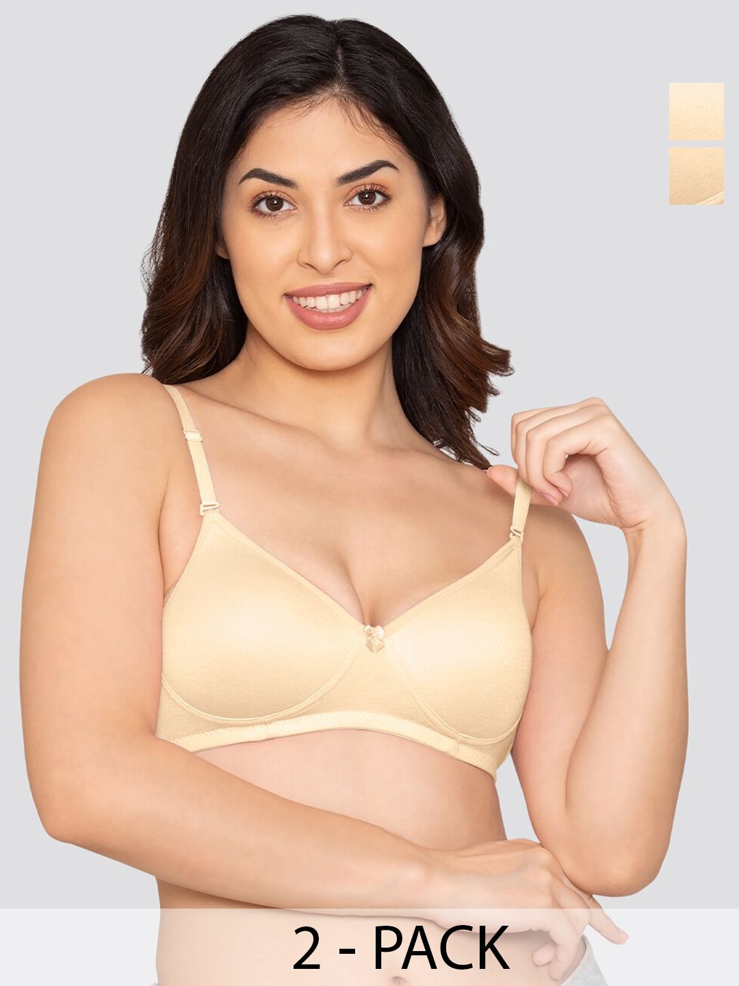 K LINGERIE Pack of 2 Sharon Detachable Straps Padded T-Shirt Bra-picture-19