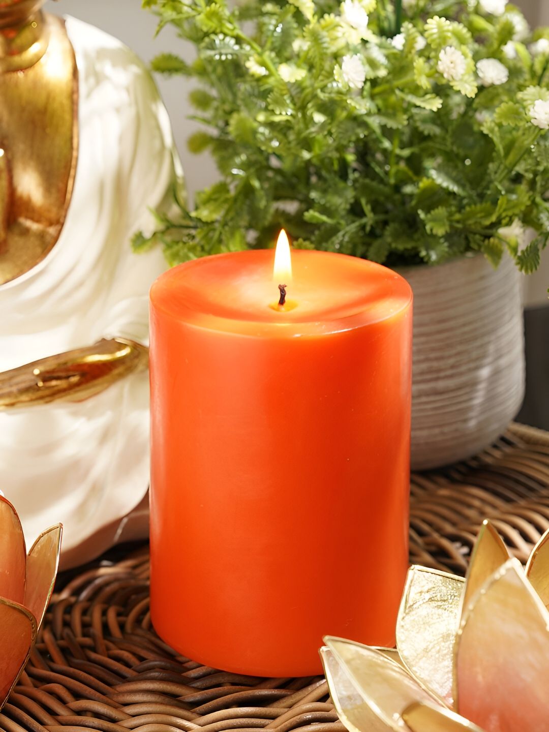 Pure Home and Living Orange Playful Berries Pillar Candle-image-12