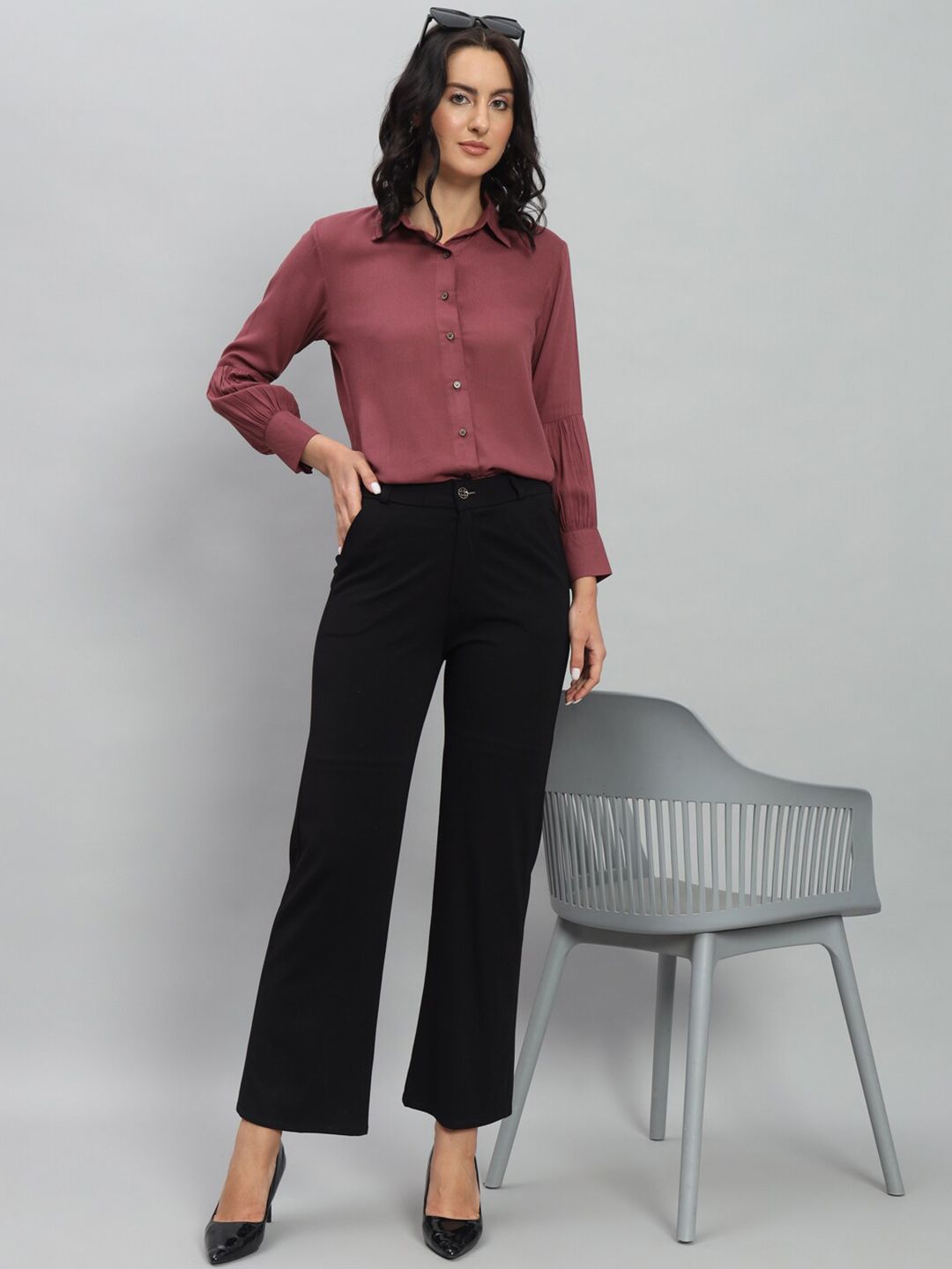 RACHNA Standard Fit Spread Collar Cuffed Sleeves Casual Shirt-picture-45