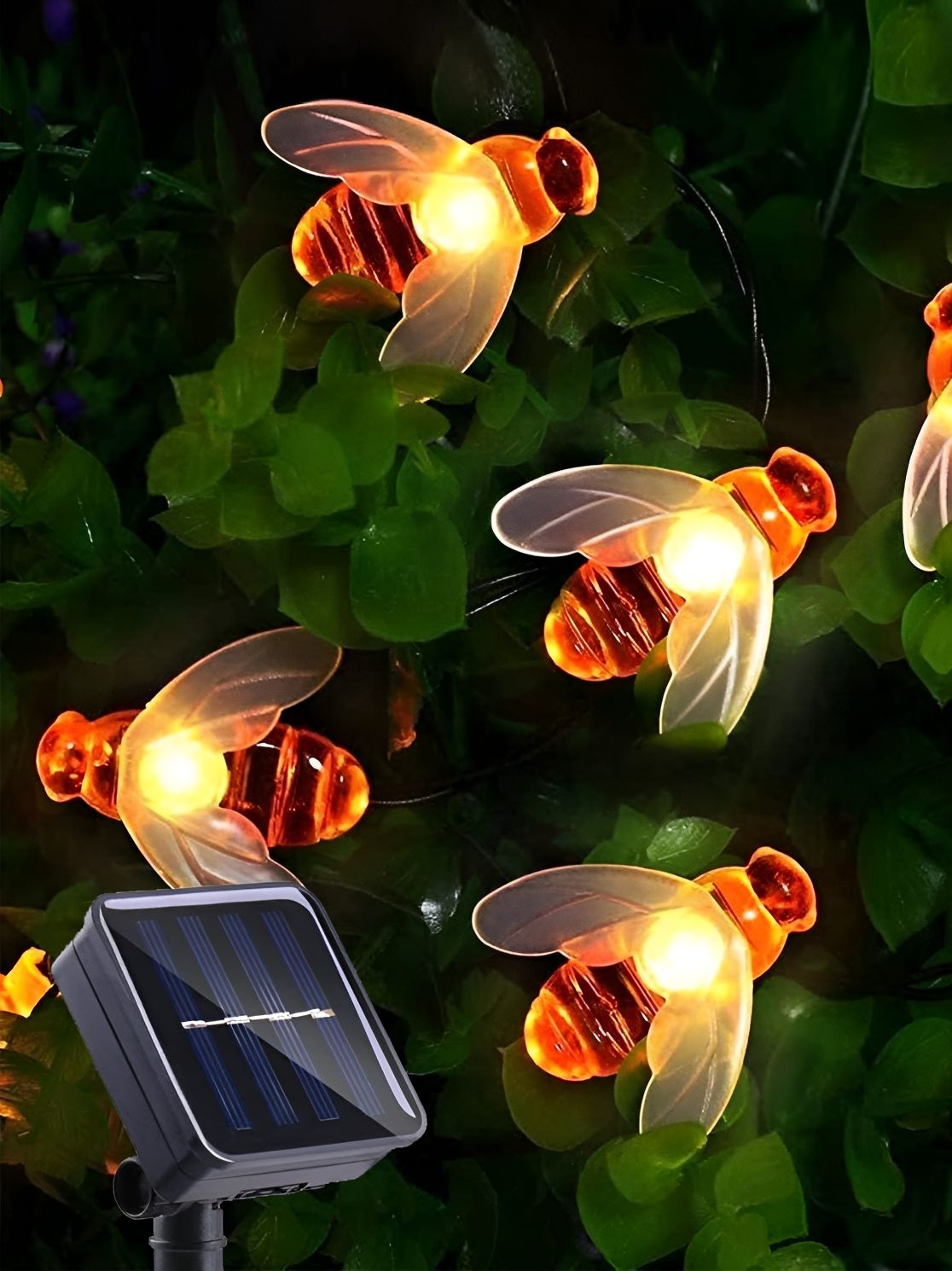 XERGY Off-White 30 LED Bee Solar String Lights-picture-16