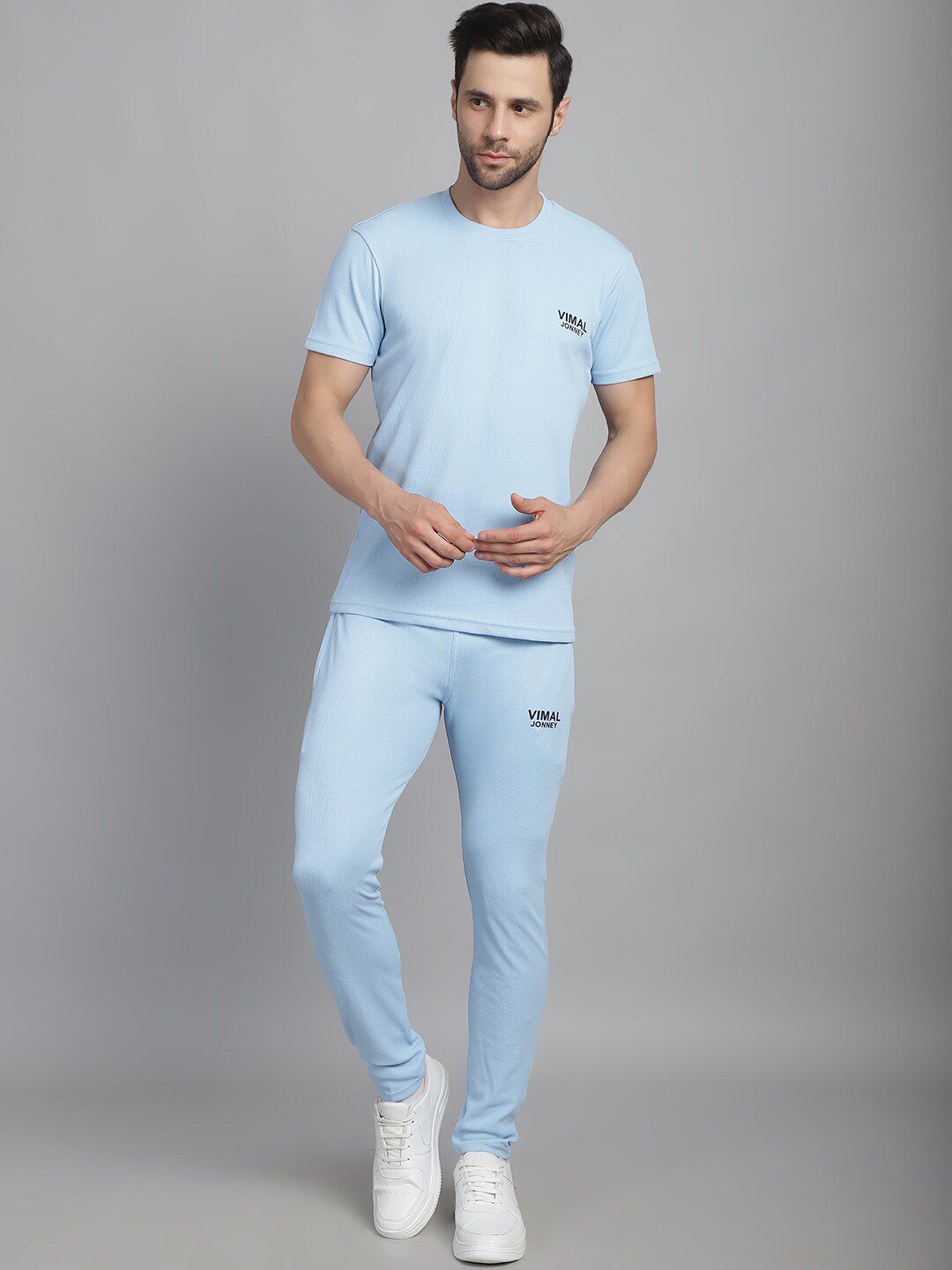 mack jonney VIMAL JONNEY Round Neck T-shirt And Mid-Rise Track Pant Sports Tracksuit-picture-15
