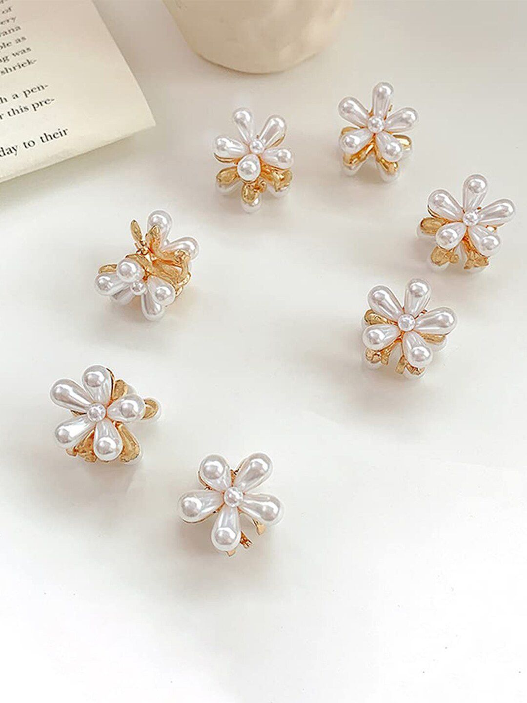 YouBella Set of 12 Embellished Floral Hair Clips-picture-26