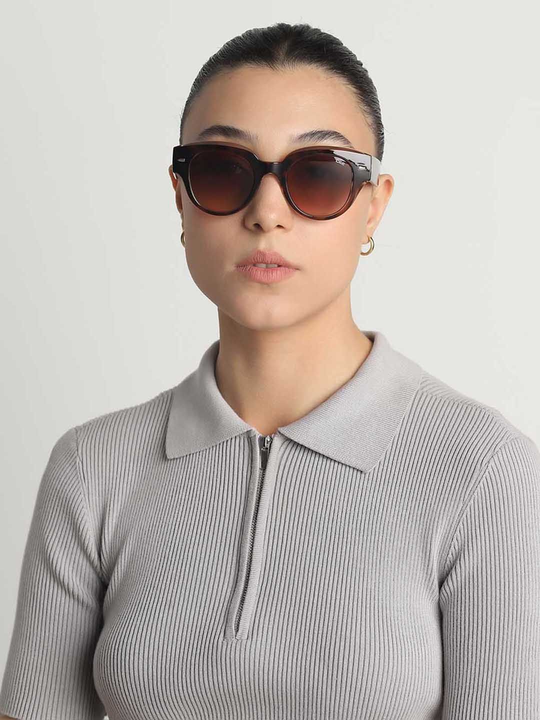 IDEE Women Oval Sunglasses with UV Protected Lens IDS3121C2SG-picture-54
