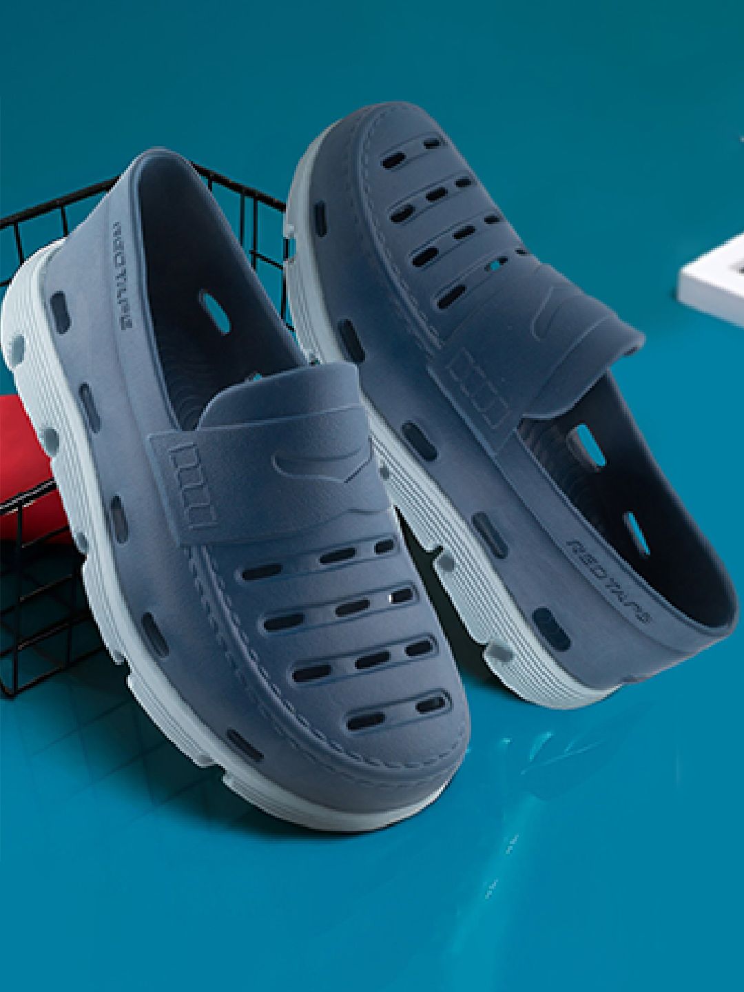 Red Tape Men Self Design Clogs-picture-37