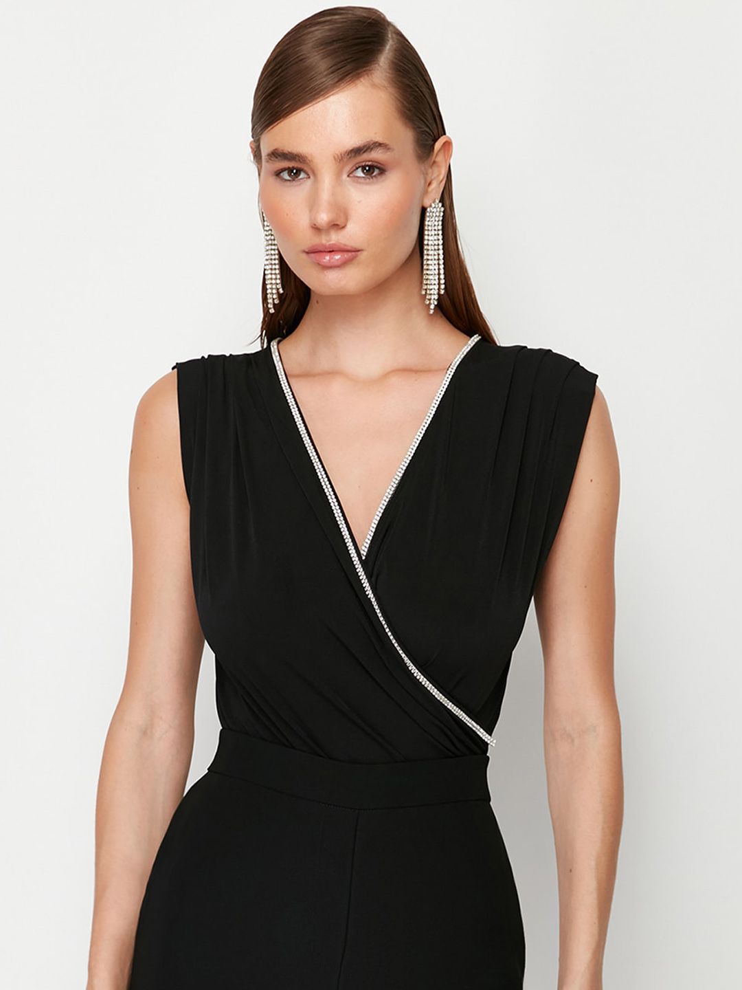 Trendyol Embellished V-Neck Bodysuit-picture-39