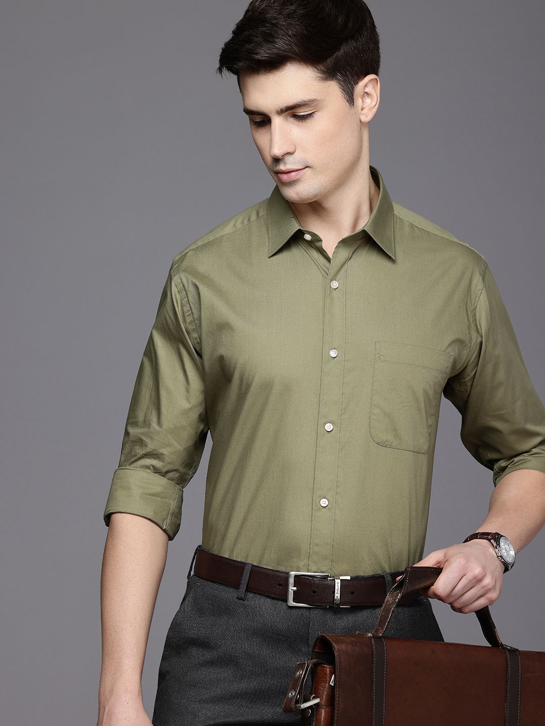 Raymond Pure Cotton Slim Fit Formal Shirt-picture-14