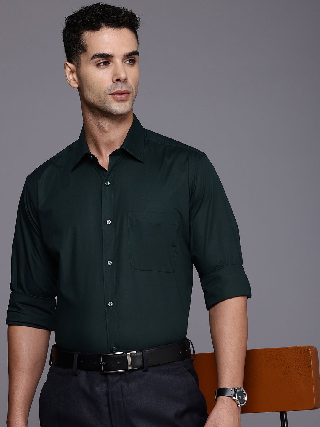 Raymond Pure Cotton Opaque Formal Shirt-picture-28