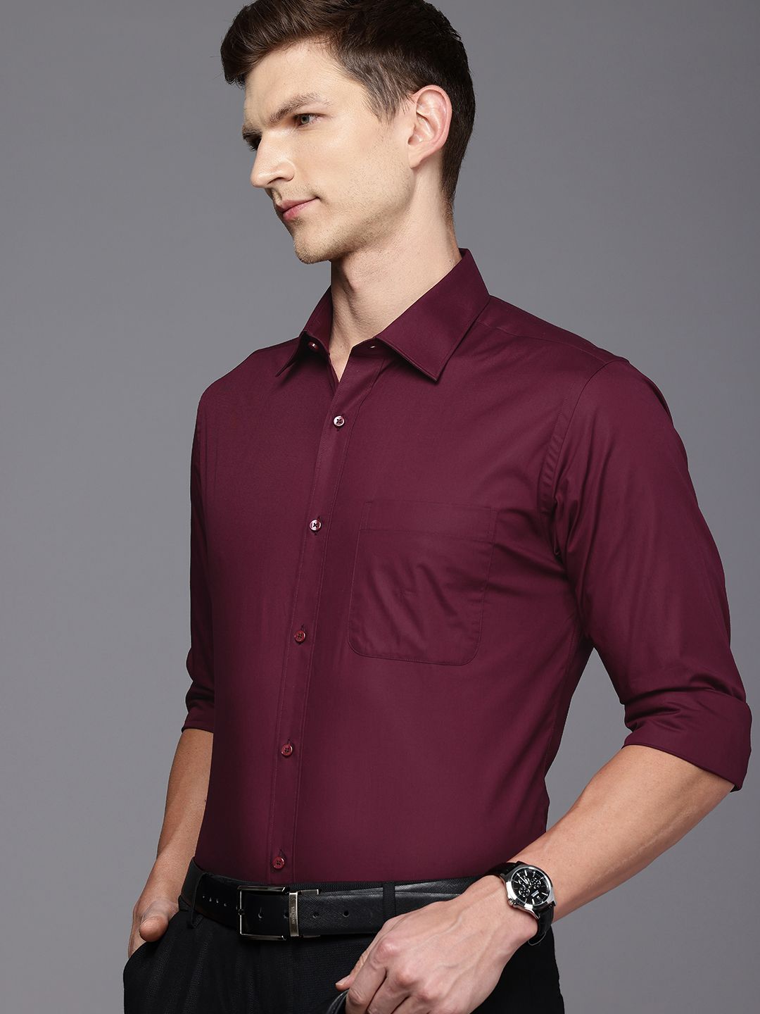 Raymond Slim Fit Pure Cotton Formal Shirt-picture-15