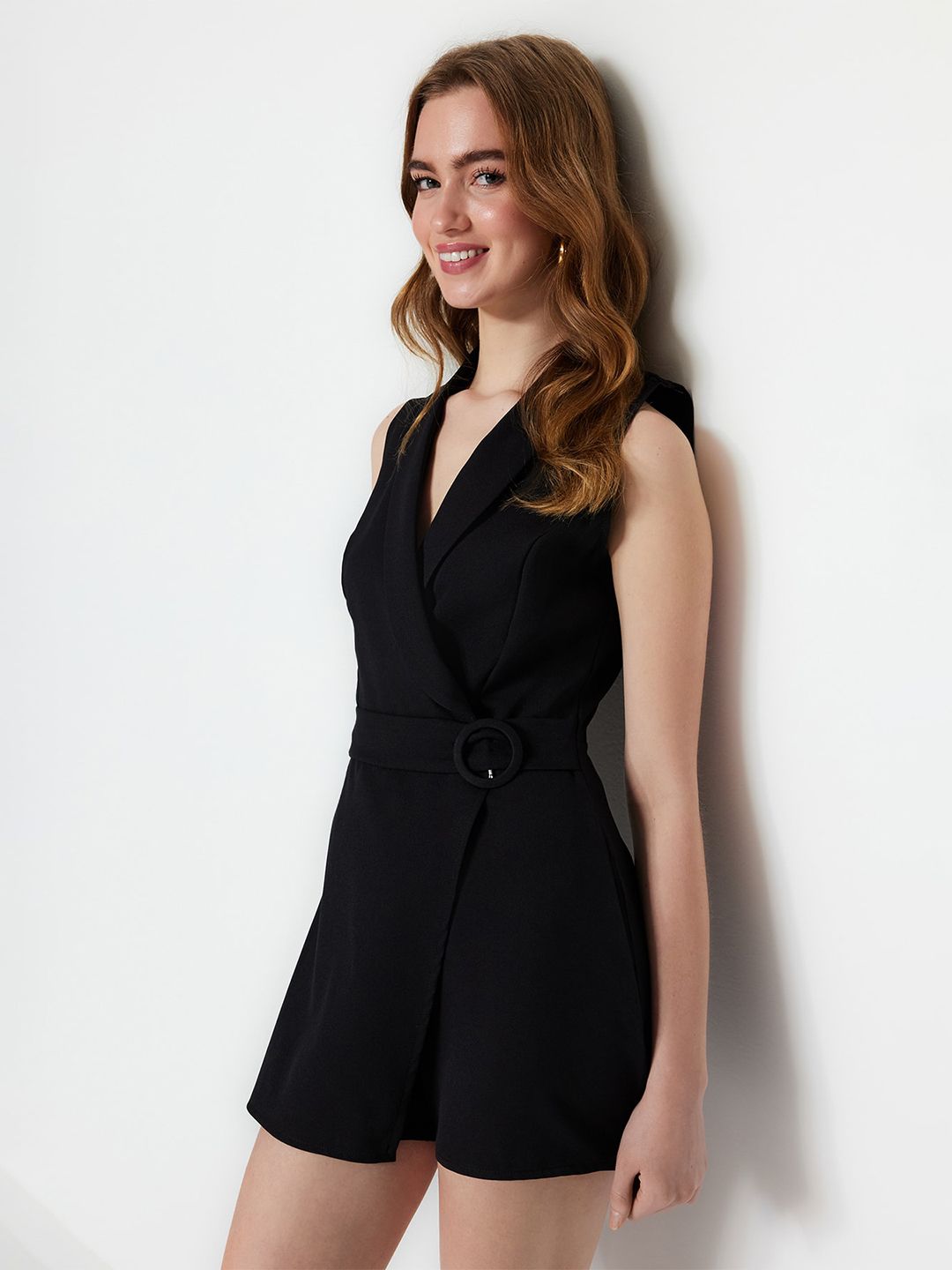 Trendyol V-Neck Sleeveless Playsuit-image-21
