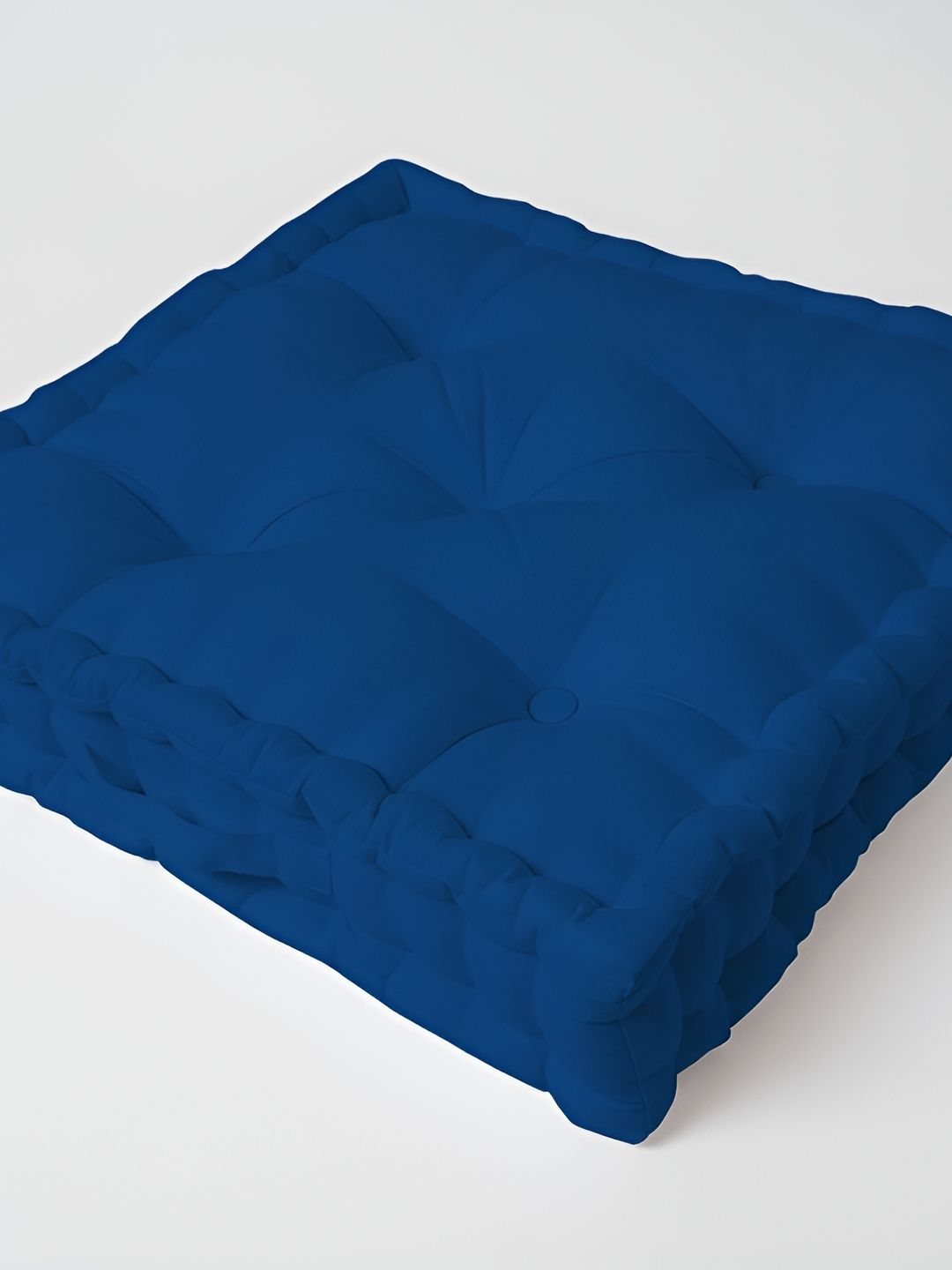 SKANDA FAB Blue Pure Cotton Square-Shaped Floor Cushion-image-37