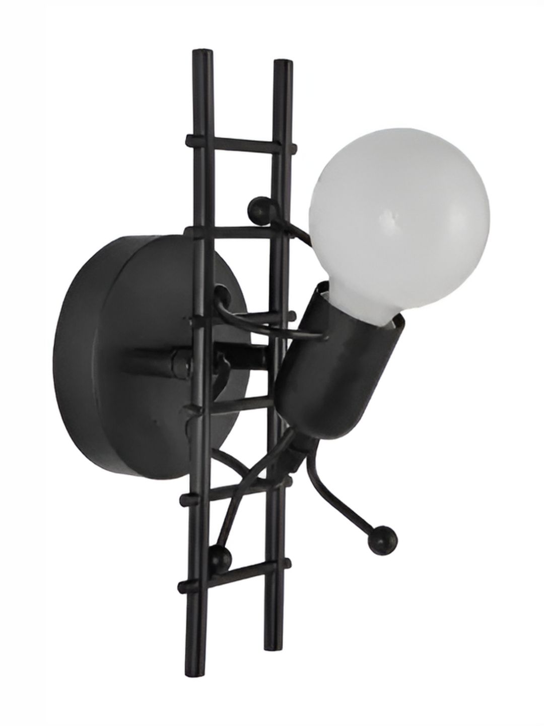 Whiteray Black & White Metal Quirky Spherical Shaped Wall Lamp-picture-35