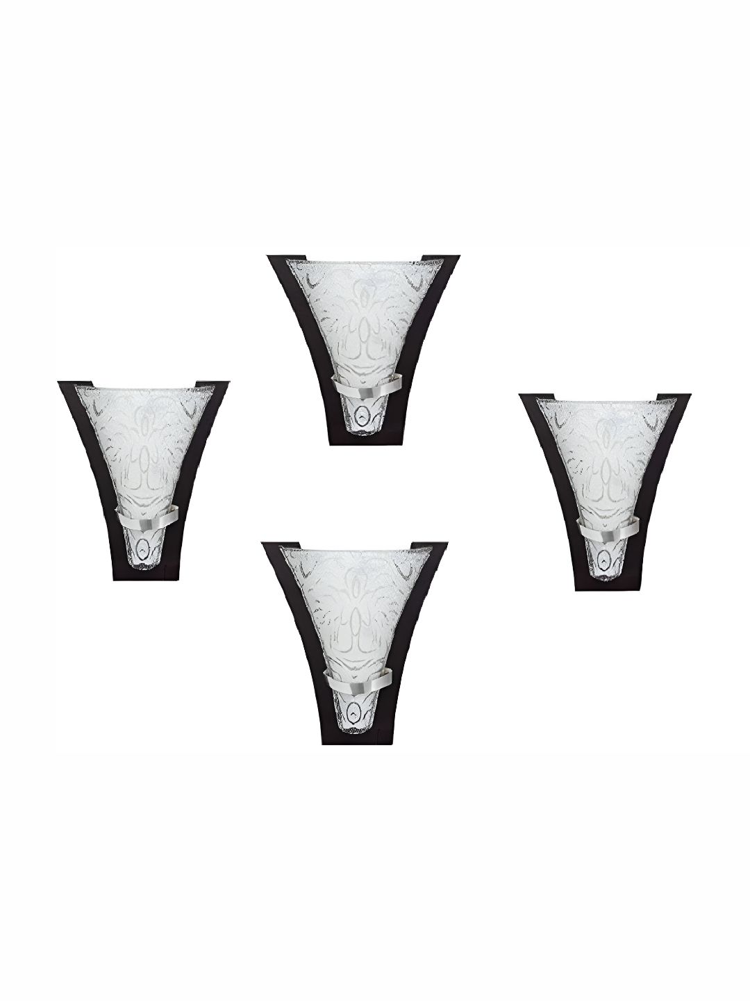 Whiteray Black & White 4 Pieces Textured Contemporary Glass Wall Lamps-picture-13