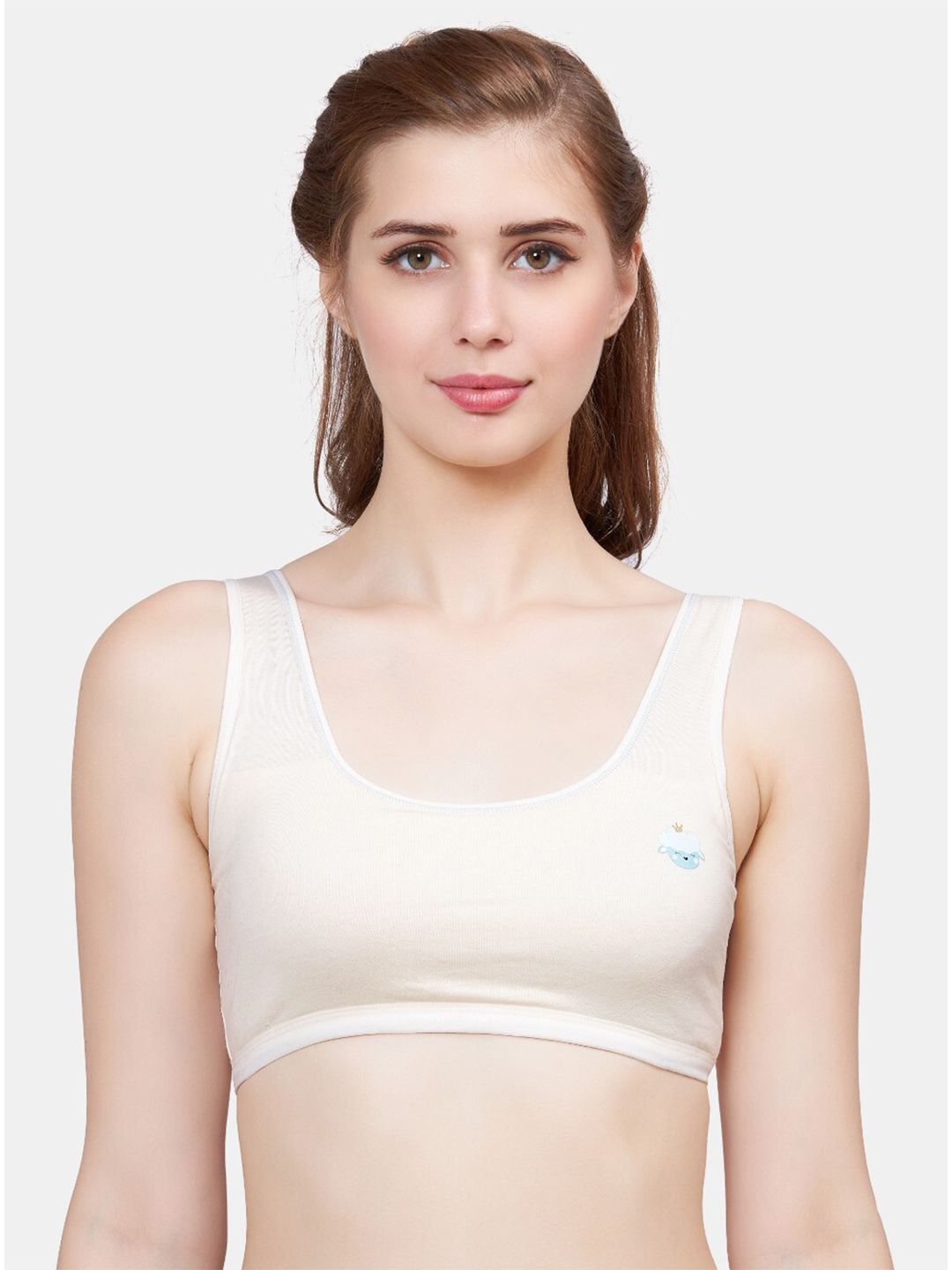 PLUMBURY Girls Non padded Seamless Cotton Beginners Bra With All Day Comfort-image-2