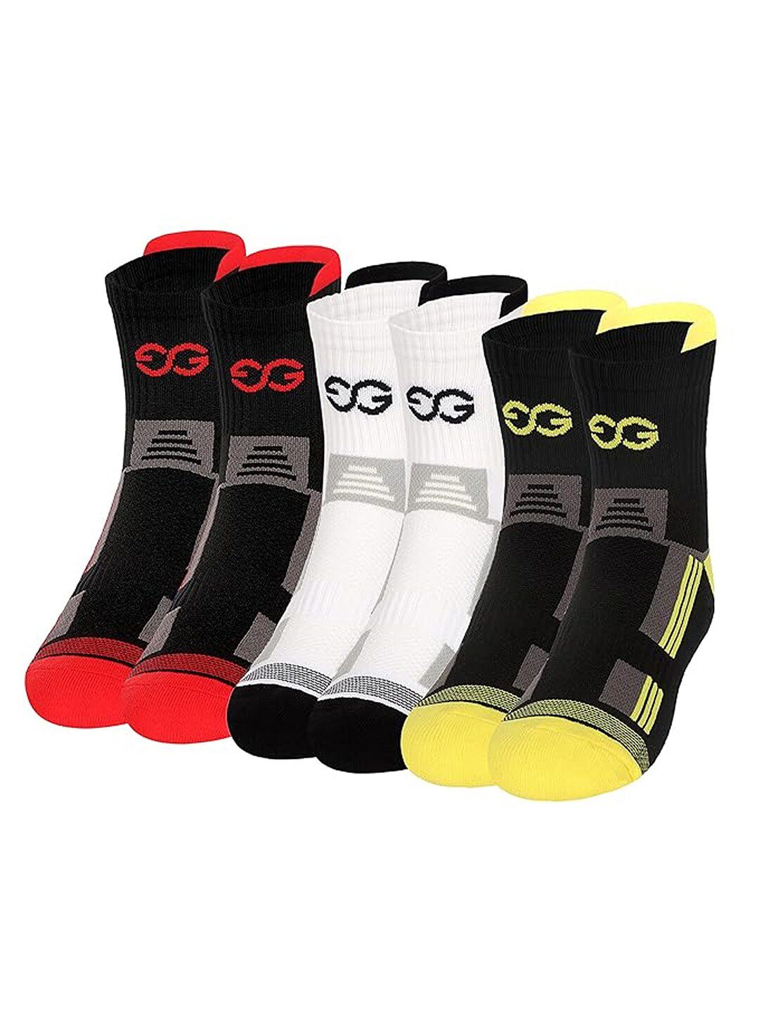 supergear Dynamocks Men Pack of 3 Patterned Cotton Ankle- Length Socks-picture-18