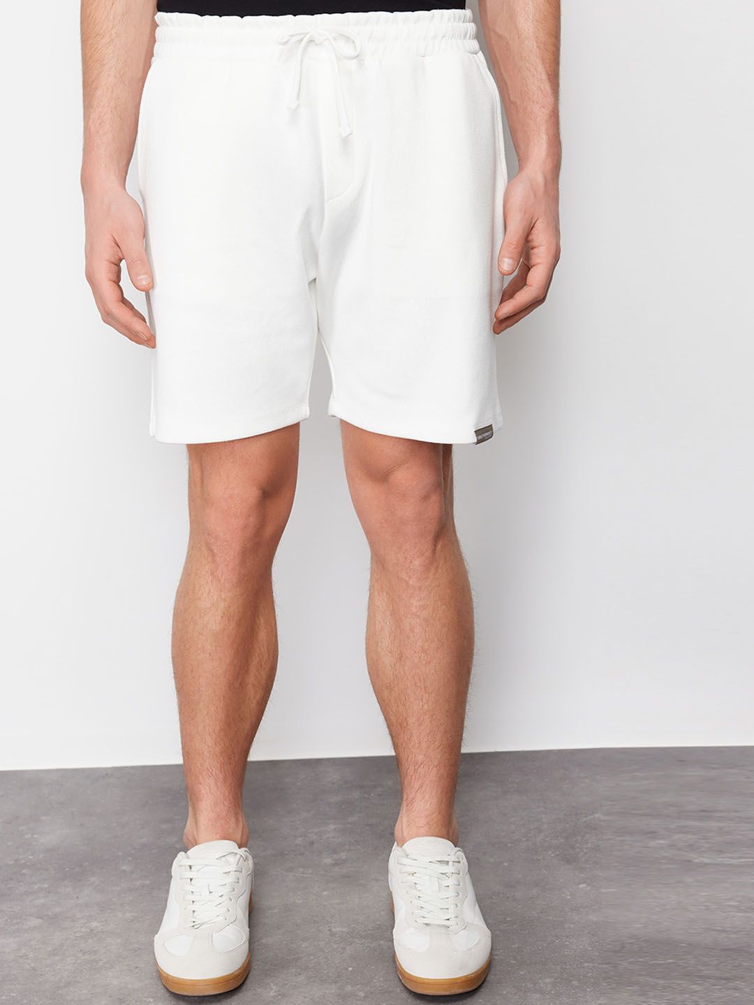 Trendyol Men Mid-Rise Pure Cotton Shorts-picture-35