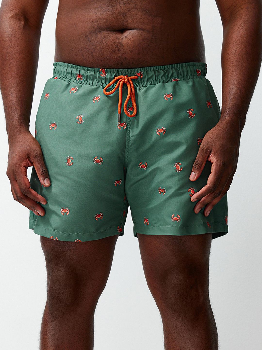 Trendyol Men Conversational Printed Mid-Rise Shorts-picture-31