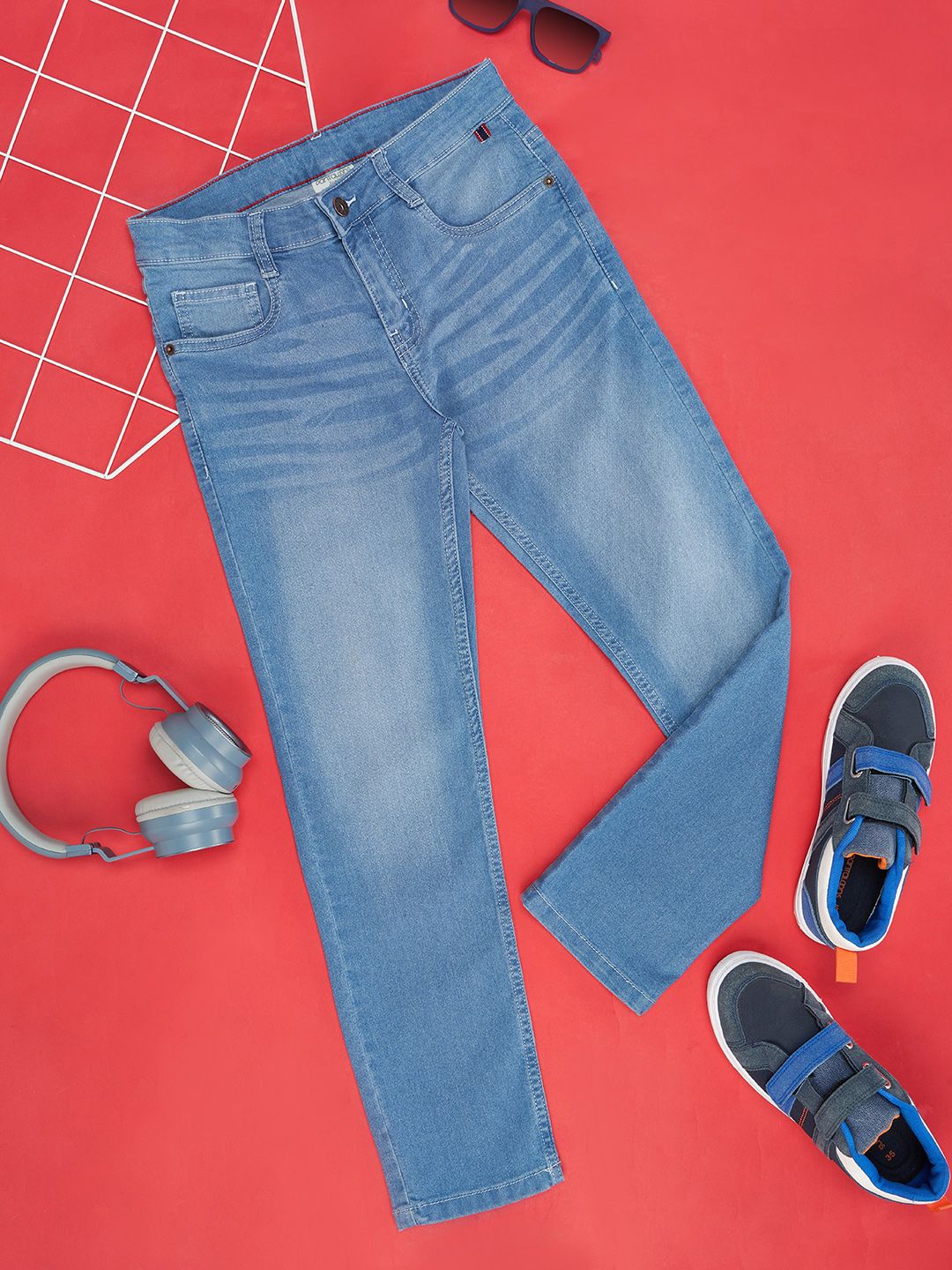 Pantaloons Junior Boys Slim Fit Clean Look Light Fade Whiskers Stretchable Jeans-picture-20