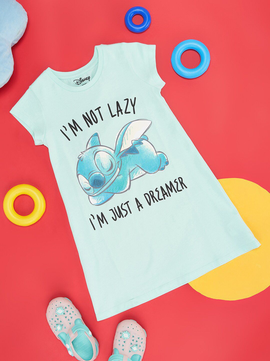Pantaloons Junior Girls Printed Pure Cotton T-shirt Nightdress-picture-20