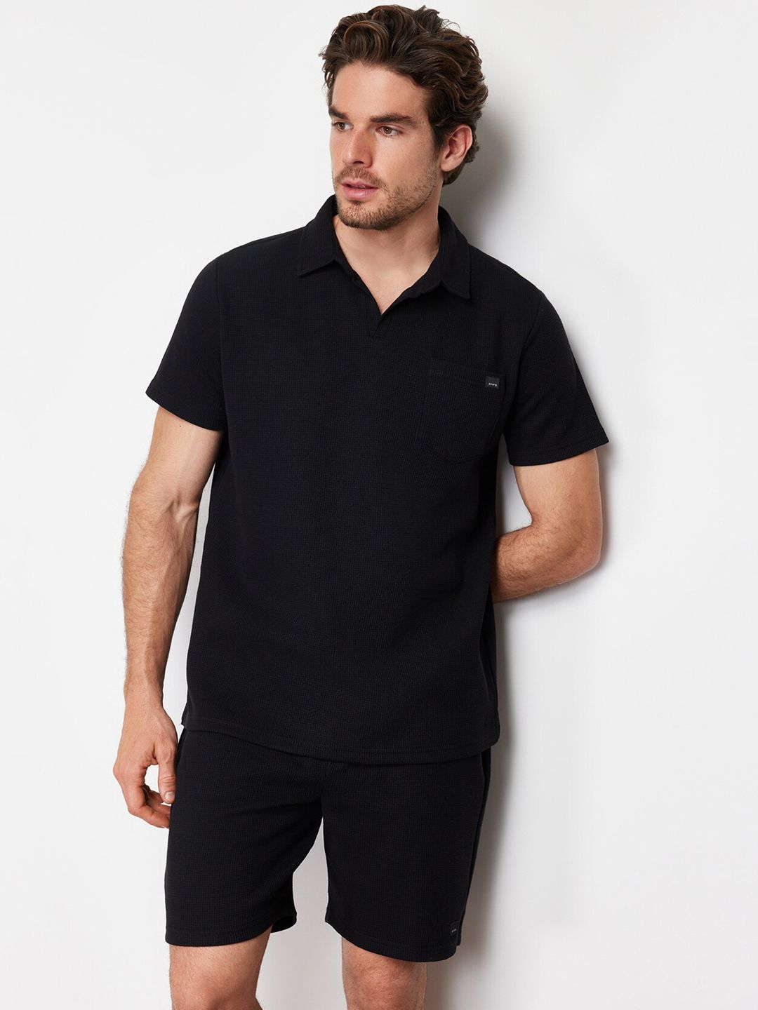 Trendyol Self Design Polo Collar Tracksuit-picture-47