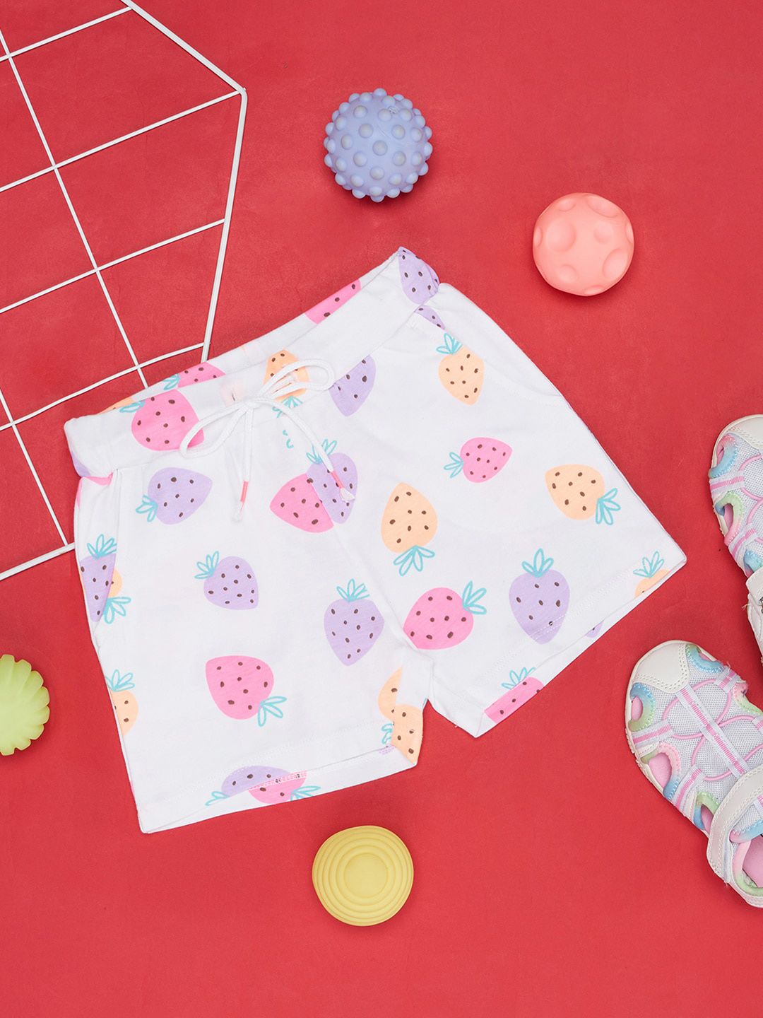 Pantaloons Junior Girls Conversational Printed Pure Cotton Shorts-picture-18