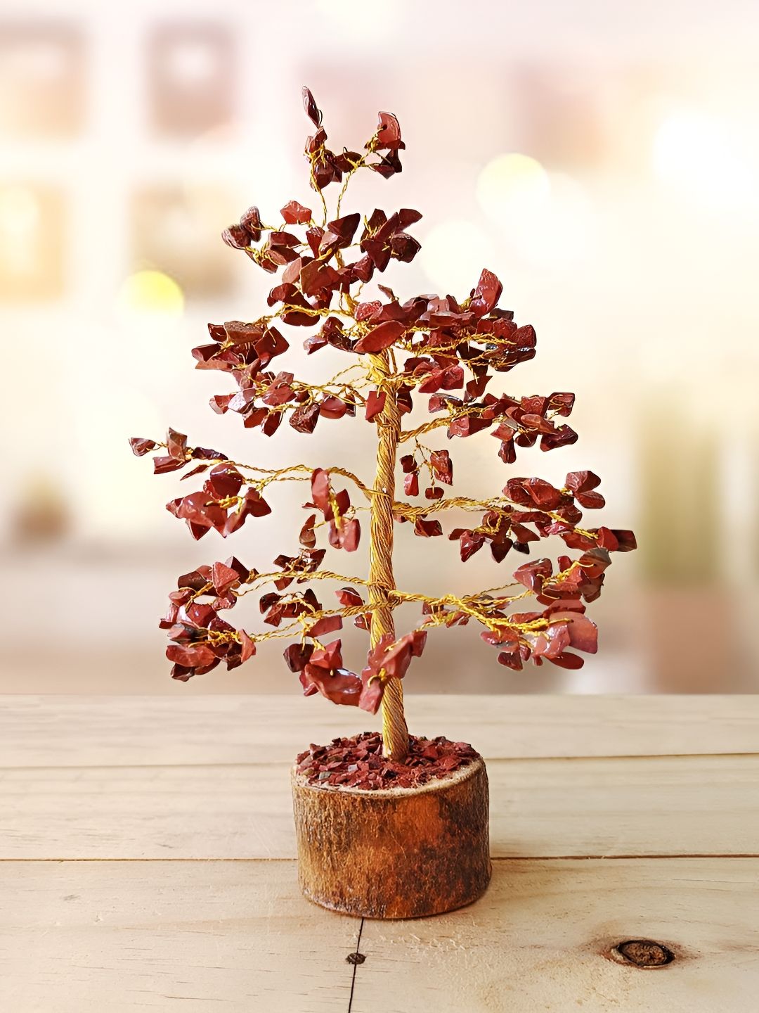 Shubhanjali Red Gemstone Tree Showpiece-picture-46