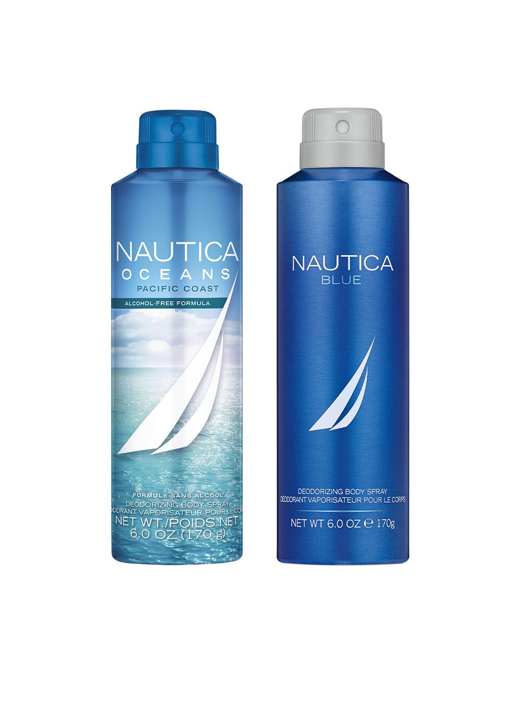 Nautica Set Of 2 Blue & Oceans Pacific Coast Deodorant Body Spray - 170g Each-picture-11