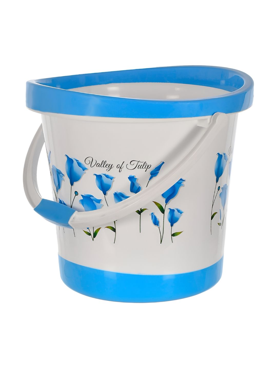 Kuber Industries Blue & White Printed Unbreakable Bathroom Bucket 18L-picture-28