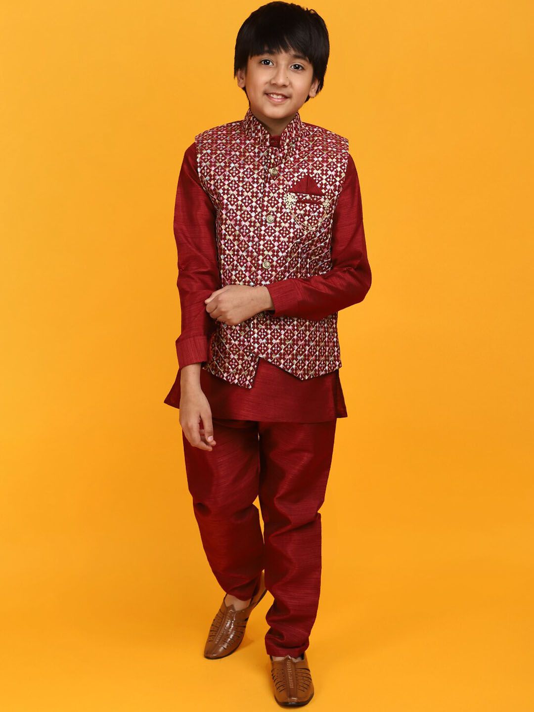V-Mart Boys Self-Design Sherwani-picture-30