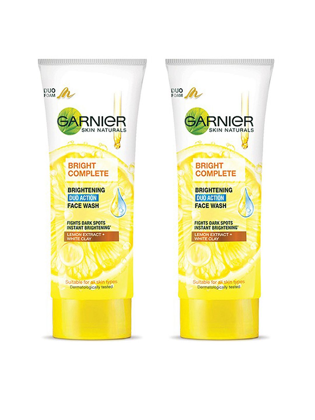 Garnier Set Of 2 Bright Complete Brightening Duo Action Face Wash - 100g Each-picture-23