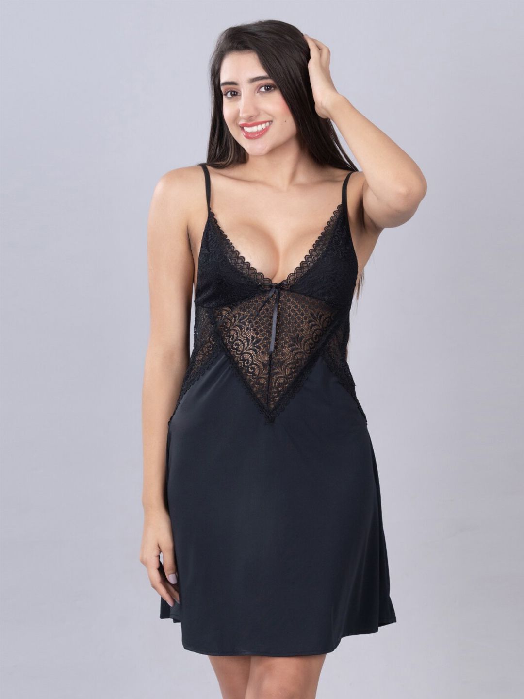 Herryqeal Self Design Shoulder Strap Baby Doll