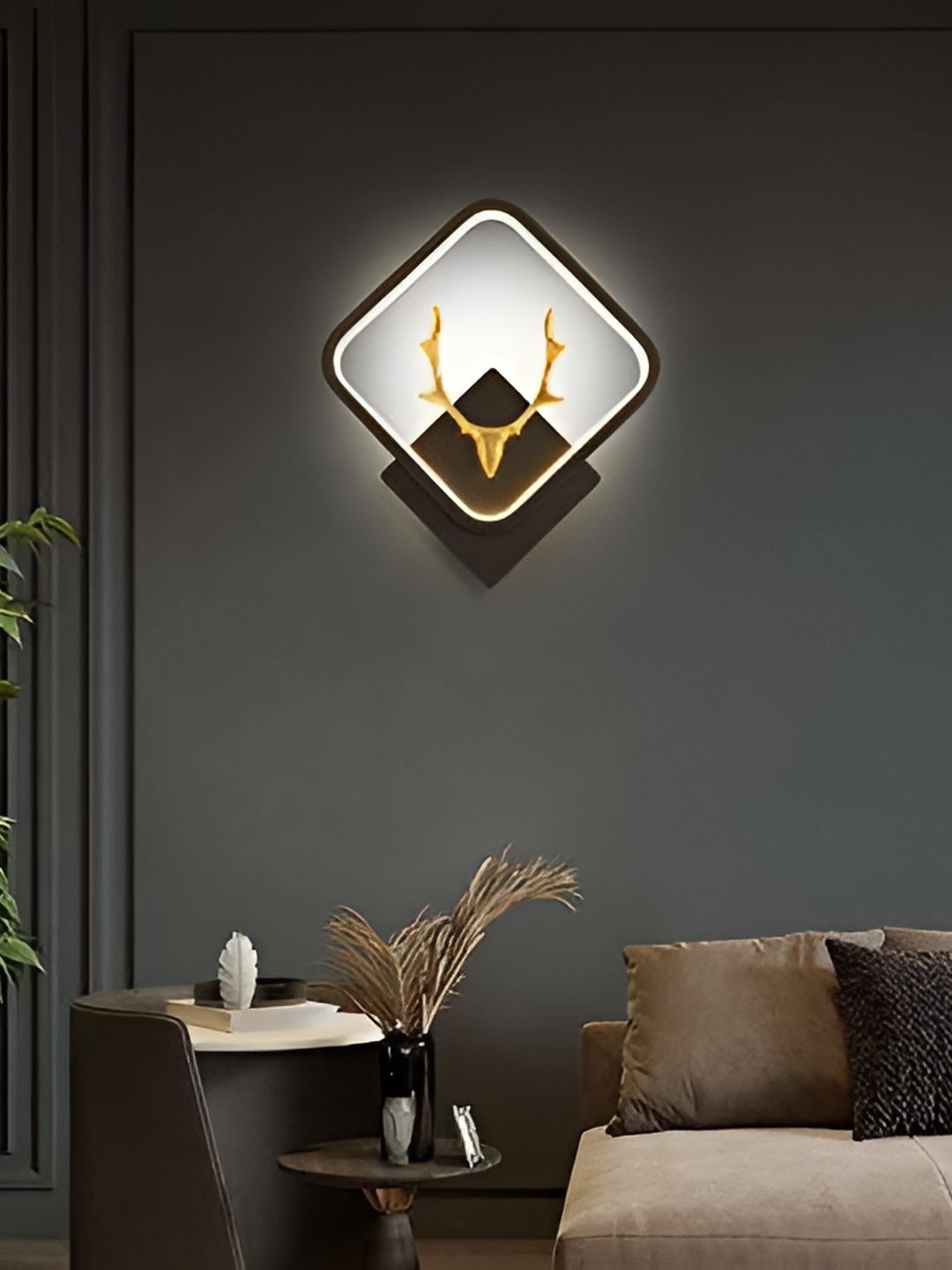 DENICRAAS White & Black Textured Aluminium Contemporary Square Shaped Wall Lamp-picture-16