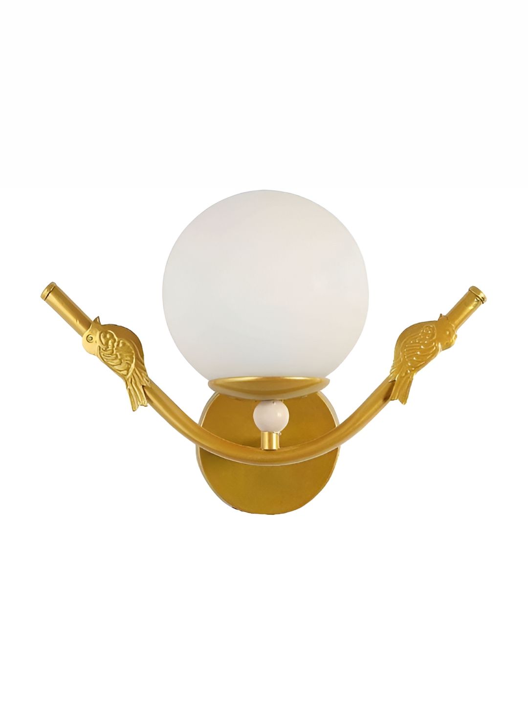 DENICRAAS White & Gold-Toned Iron Contemporary Spherical Shaped Wall Lamp-picture-10