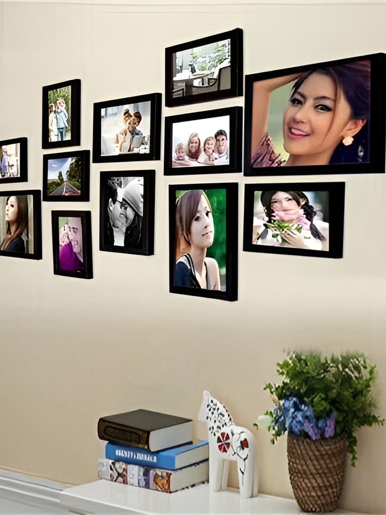 Stuthi Arts Black 12 Pieces Glass Wall Photo Frames-picture-20