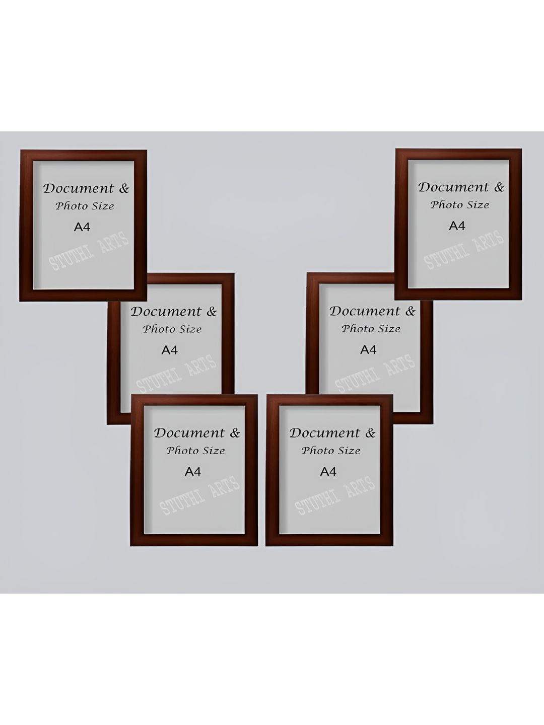 Stuthi Arts Brown 6 Pieces Wood Wall Photo Frames-picture-17