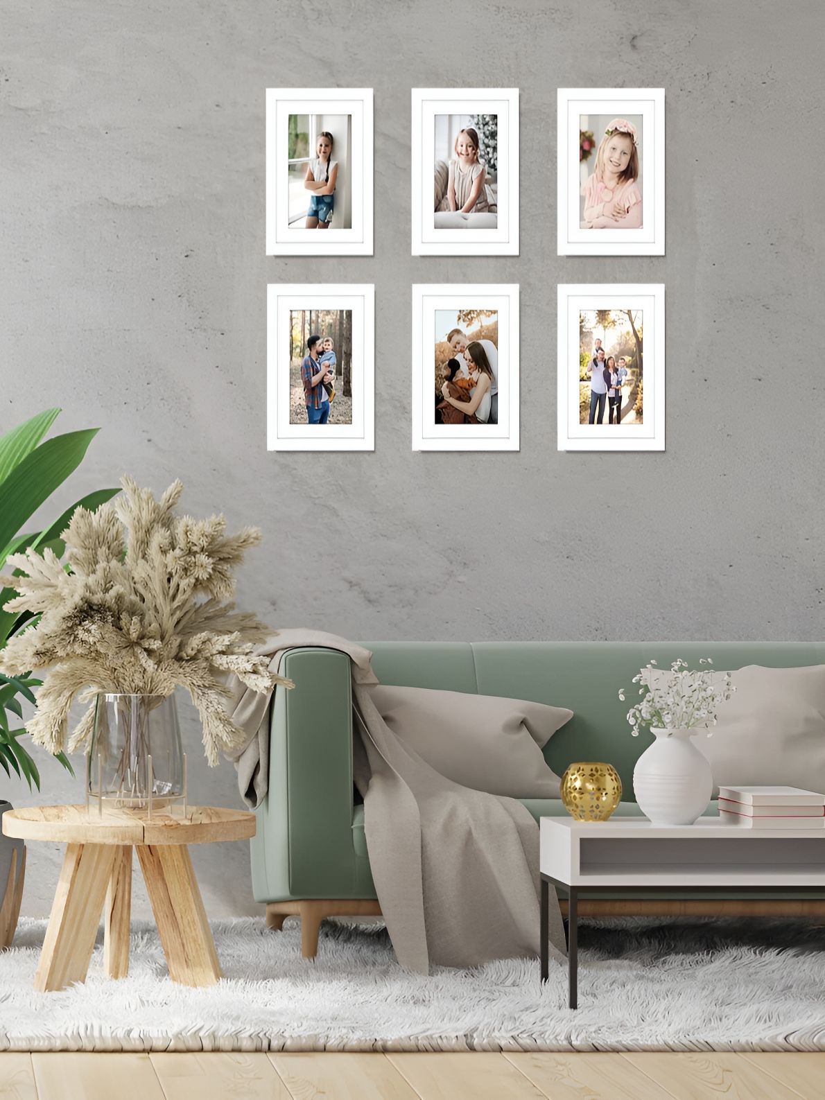 Stuthi Arts White 6 Pieces Wood Wall Photo Frames-picture-24